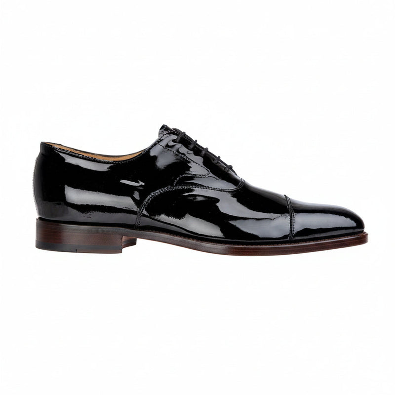 George | Oxford Toe Cap | Black Patent