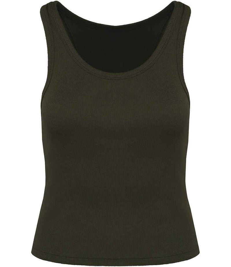 Organic Cotton Ribbed Tank Top: Womens