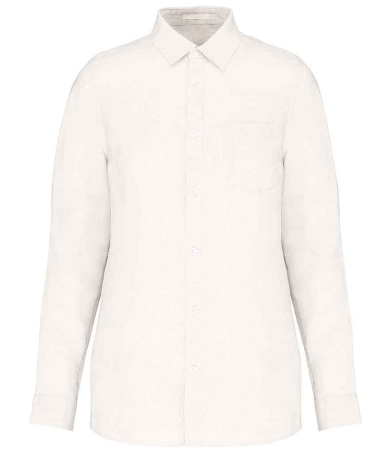 Linen Long Sleeve Shirt: Womens
