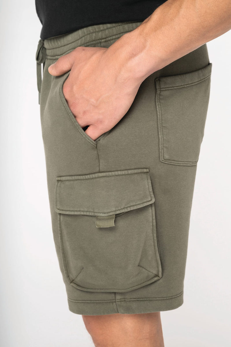 Organic Washed Effect Cargo Shorts