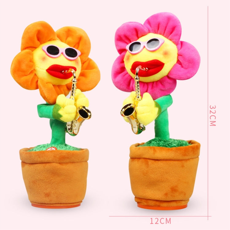 Sunflower Sax Style Bluetooth Plush Children Adult Toy ,Support USB Charging & Battery