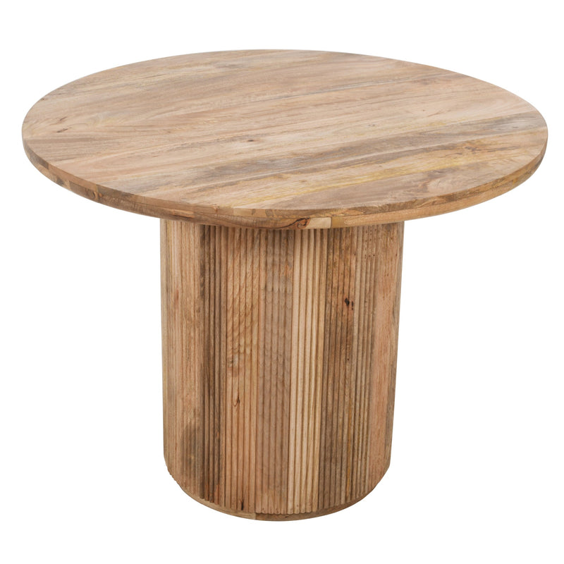 York Natural Solid Wood Round Dining Table