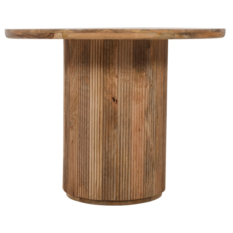 York Natural Solid Wood Round Dining Table