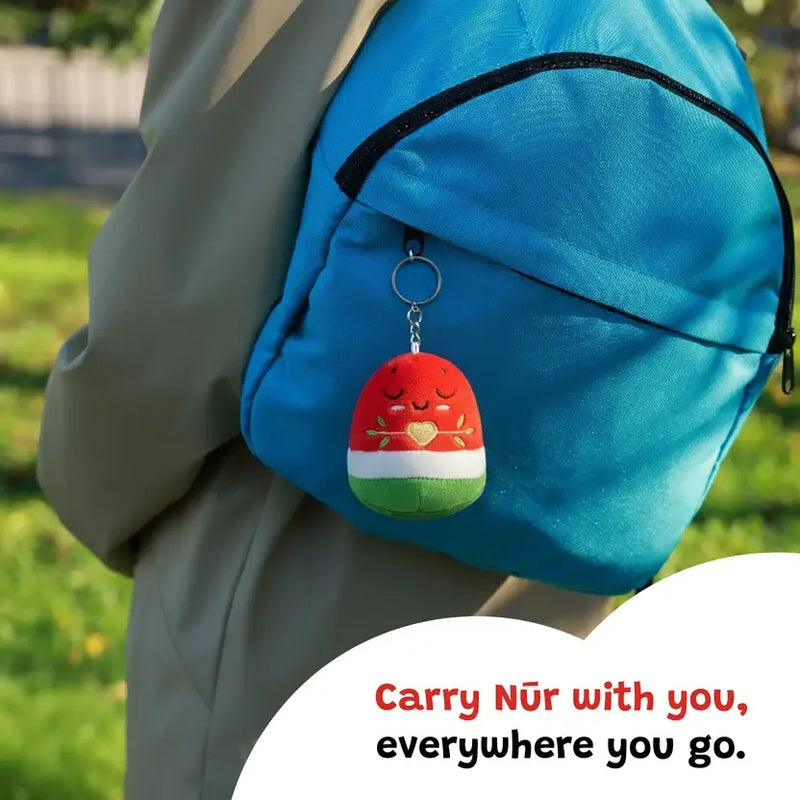 Nūr Watermelon Keyring (8cm) | Islamic Toys for Kids