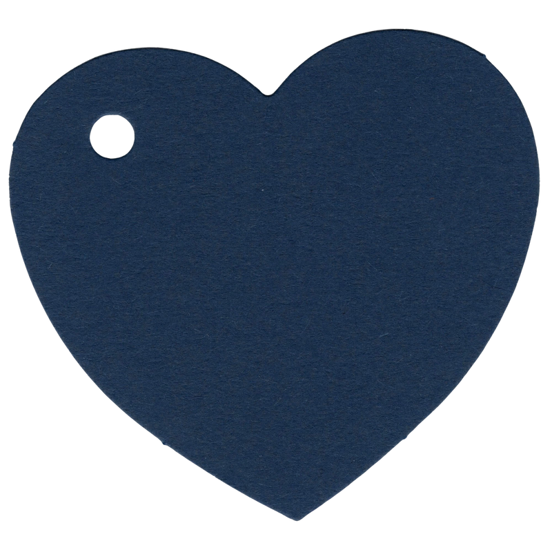 100 Heart Shaped Gift Tags with White Satin Ribbon -  21 Colours, Birthday Xmas