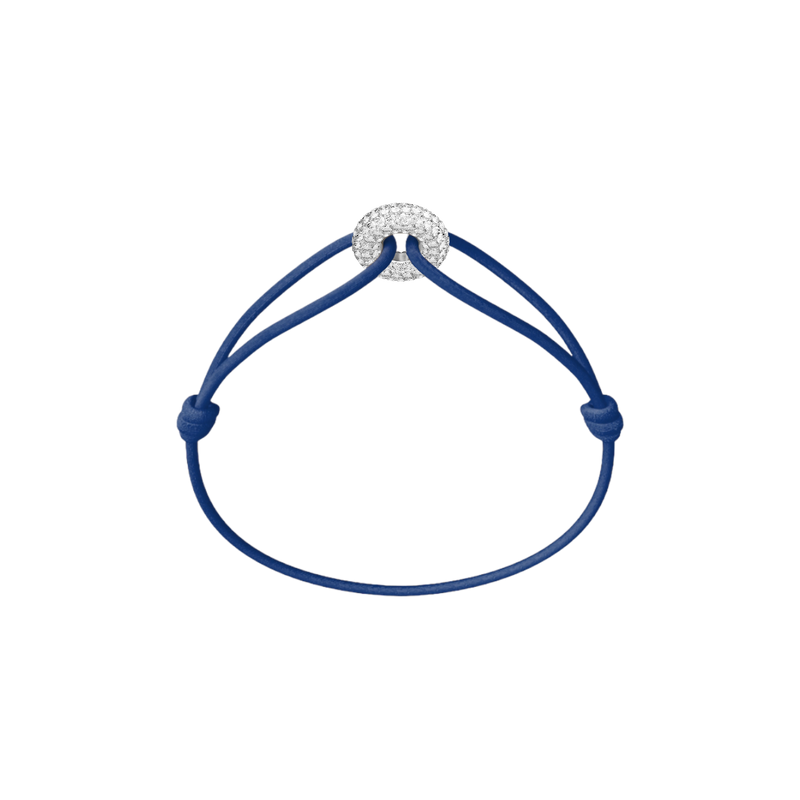 Mini Silver Soho Pavé Cord Bracelet