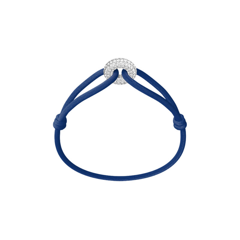 Silver Soho Pavé Cord Bracelet