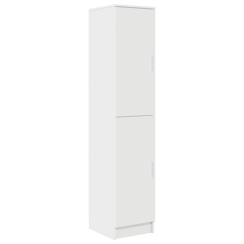 Desk with Storage White Engineered Wood