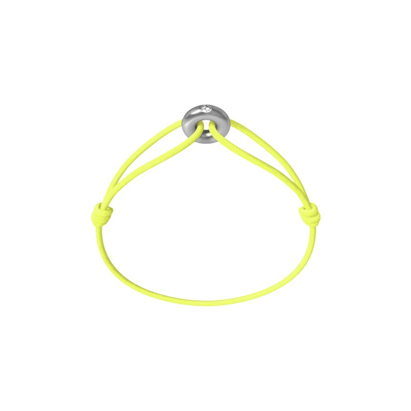 Mini Silver Soho Diamond Cord Bracelet