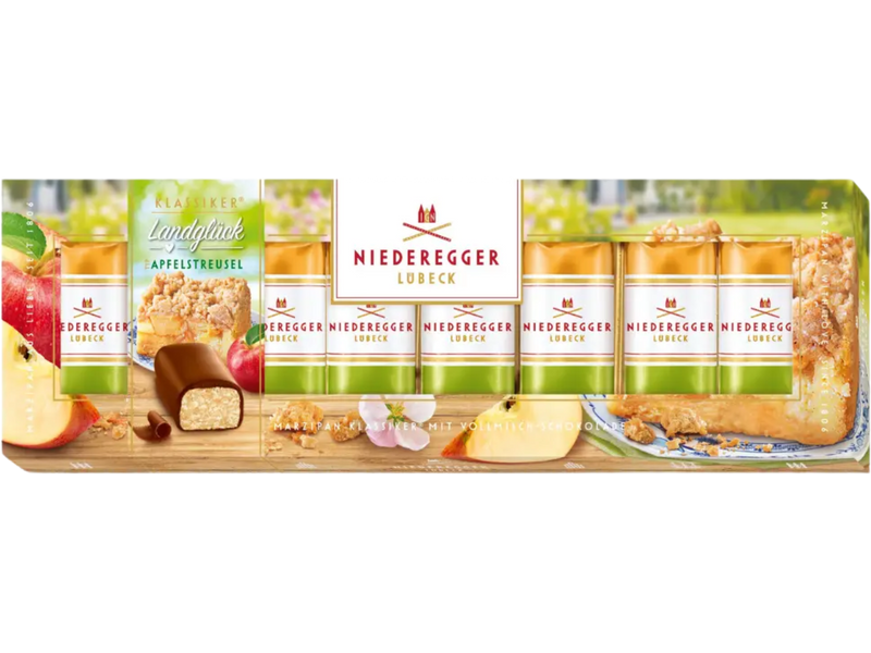 Niederegger | Apple Crumble Dark Chocolate Marzipan | 100g Box