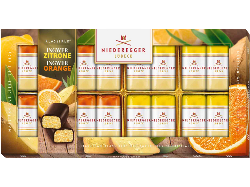 Niederegger | Ginger Lemon & Ginger Orange Marzipan | 200g Box