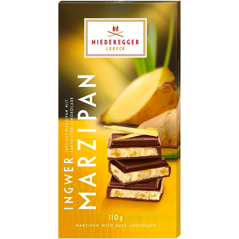 Niederegger | Ginger Marzipan Dark Chocolate Bar | 110g