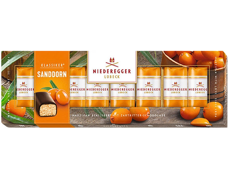 Niederegger Classic Sea Buckthorn Dark Chocolate Marzipan | 100g