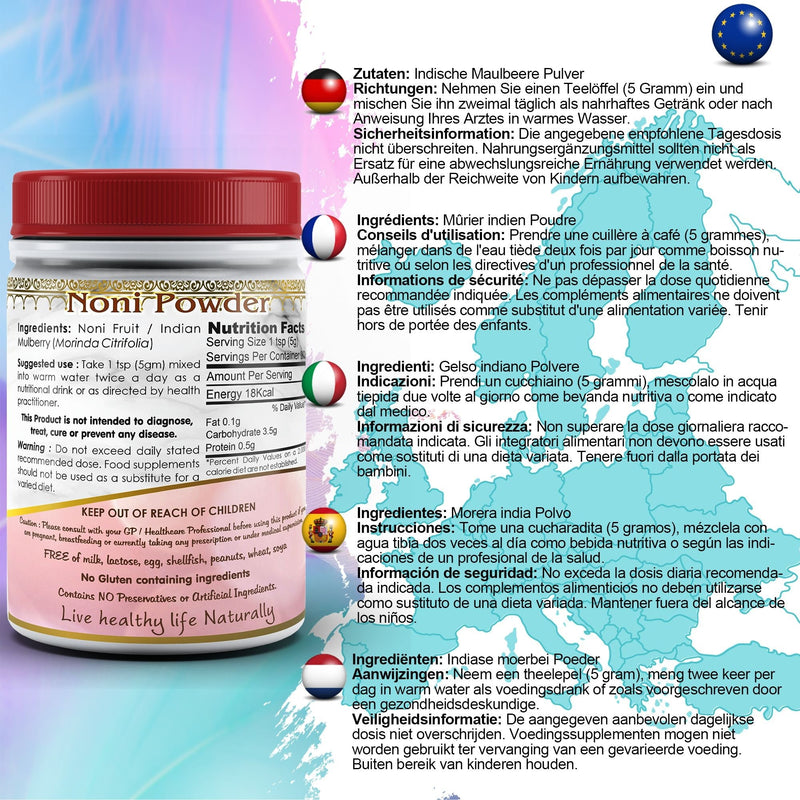 DivyaHerb Noni Powder 100 gram - Daily Wellness Support