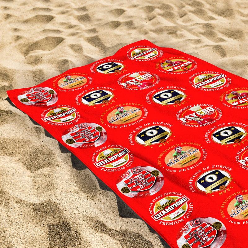 Nottingham - Football Legends - Microfibre Beach Towel - 150cm x 75cm