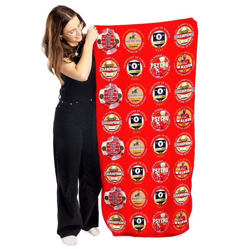 Nottingham - Football Legends - Microfibre Beach Towel - 150cm x 75cm