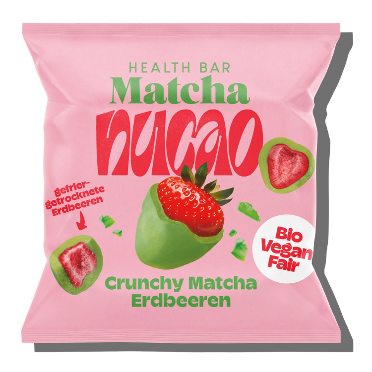 Nucoa | Organic Vegan Strawberry & Matcha | 50g Bag