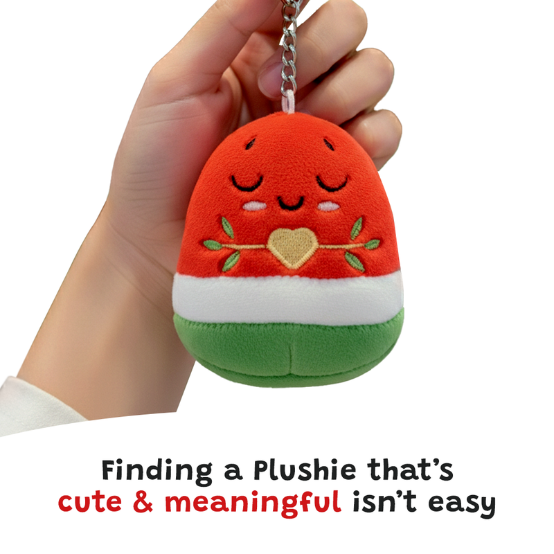 Pack of 12 - 8cm Nür the Watermelon Plushie Keyrings [SPECIAL DEAL] | Soft Cuddly Toy | Ramadan & Eid Gift