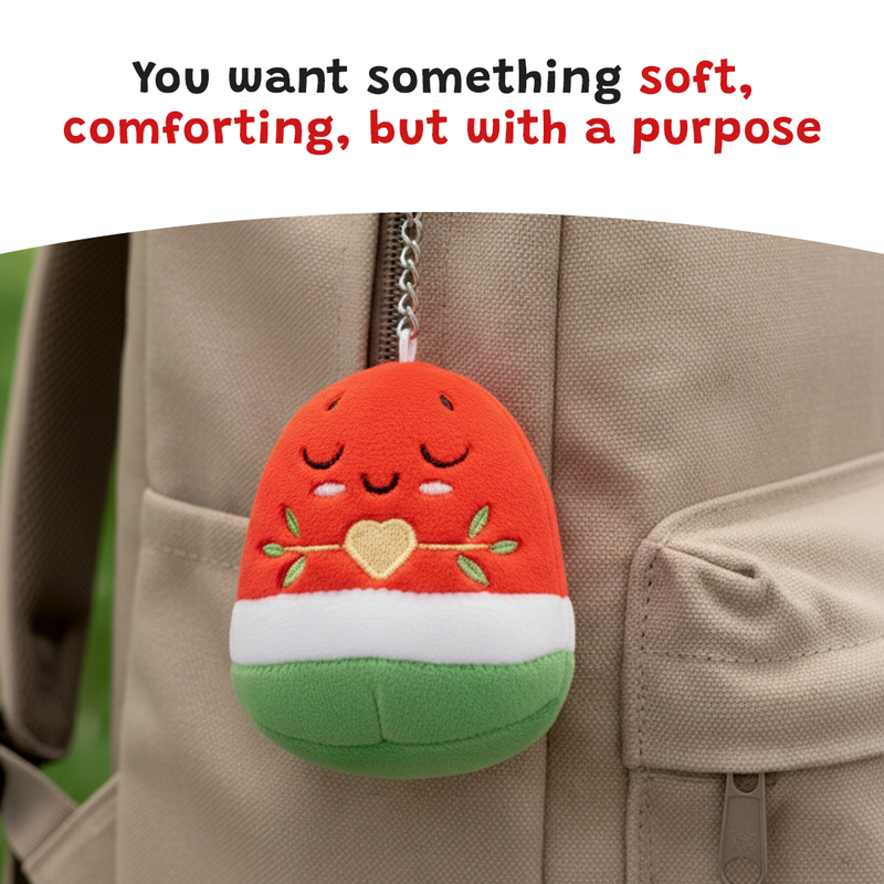 Pack of 12 - 8cm Nür the Watermelon Plushie Keyrings [SPECIAL DEAL] | Soft Cuddly Toy | Ramadan & Eid Gift