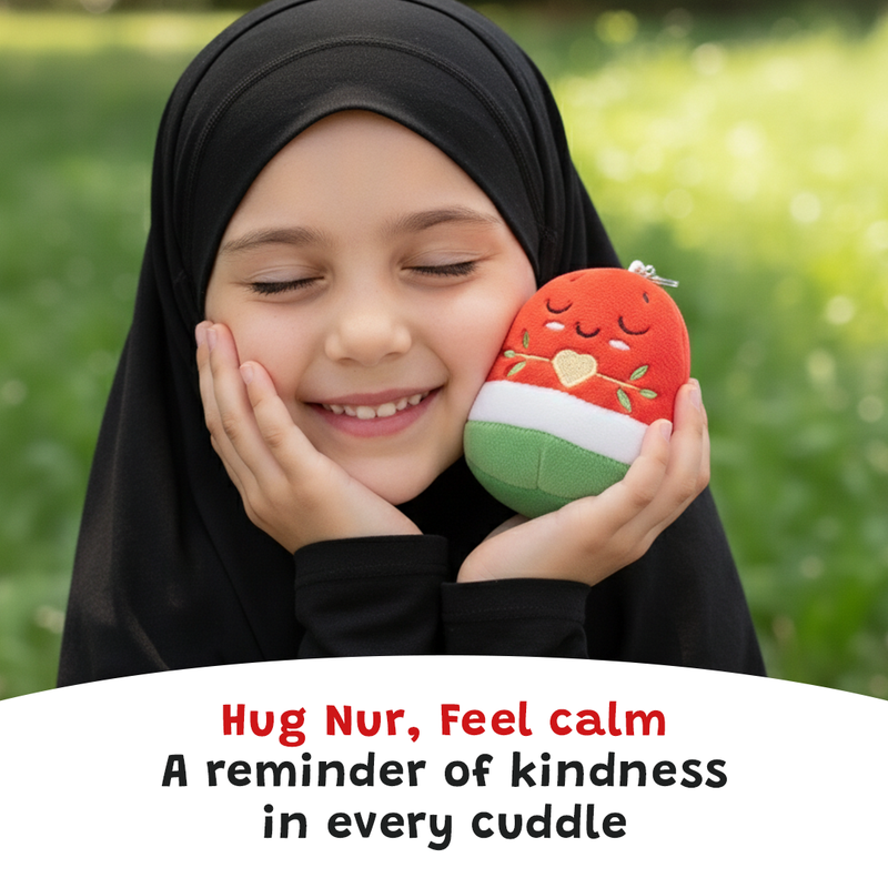 Pack of 12 - 8cm Nür the Watermelon Plushie Keyrings [SPECIAL DEAL] | Soft Cuddly Toy | Ramadan & Eid Gift