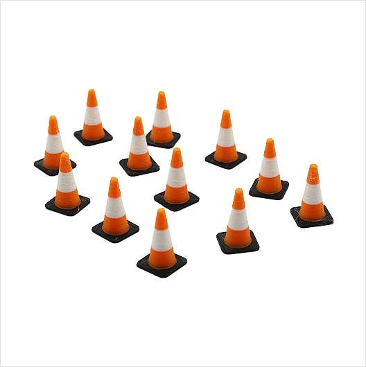 O Scale Pre-Coloured Orange and White Traffic Cone