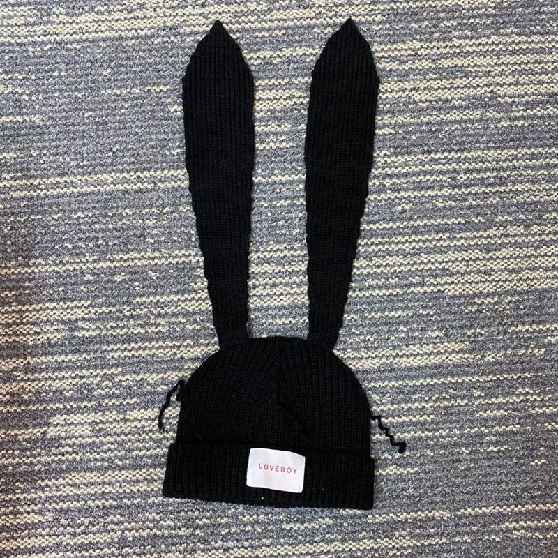 Special-interest Design Long Ears Rabbit Knitted Woolen Cap Cute Warm Hat