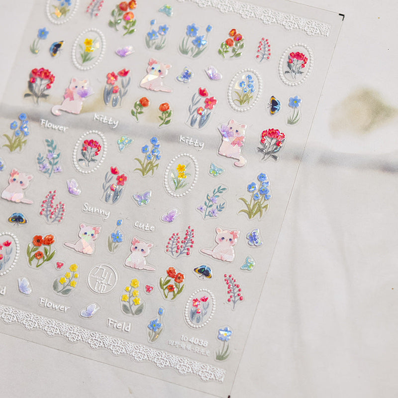 Hello Claws | Kitty Garden Nail Deco Sticker