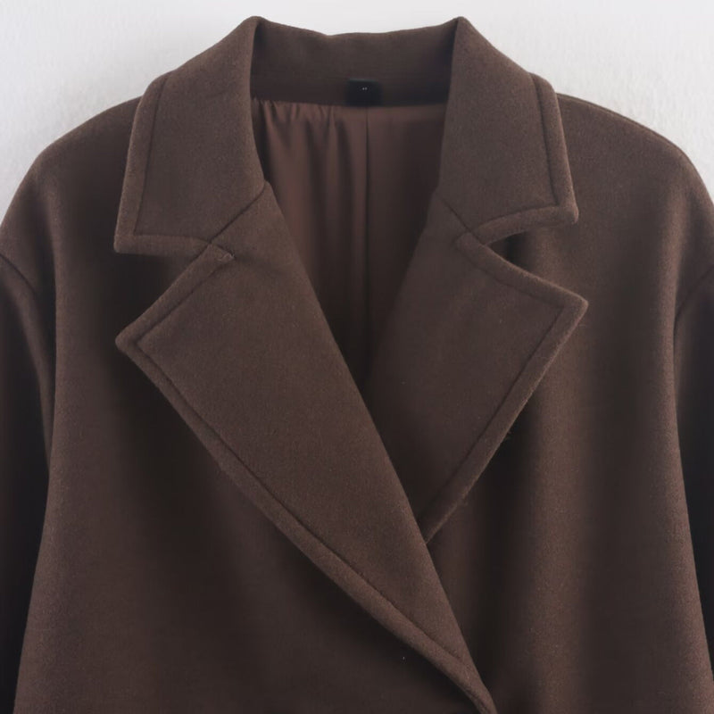 Women's Woolen Wide Version Long-cut Coat