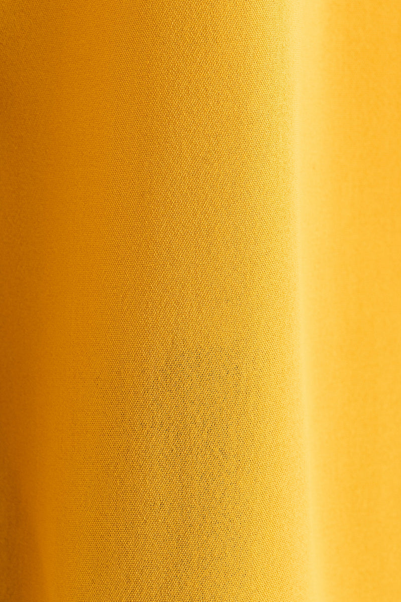 Octavia Crepe Petal Collar Blouse - Mustard