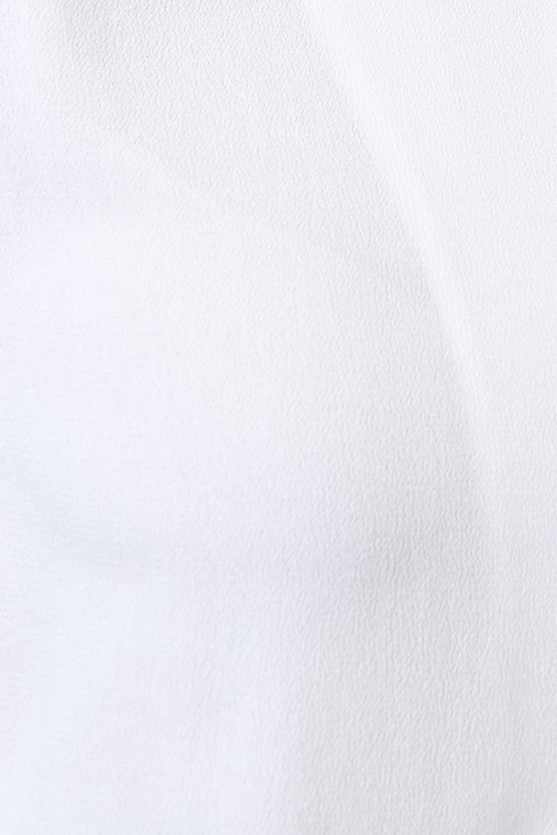 Octavia Moss Crepe Overlap Collar Shirt - Off White