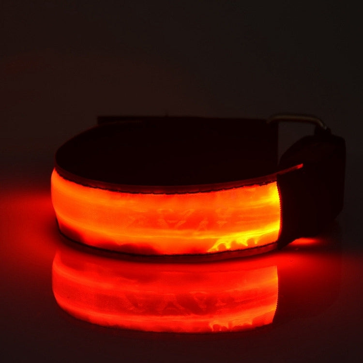 LED Flash Safety Reflective Nylon Light Rechargeable Sports Wrist Belt, Rechargeable Green, Rechargeable Blue, Rechargeable Red, Rechargeable Yellow