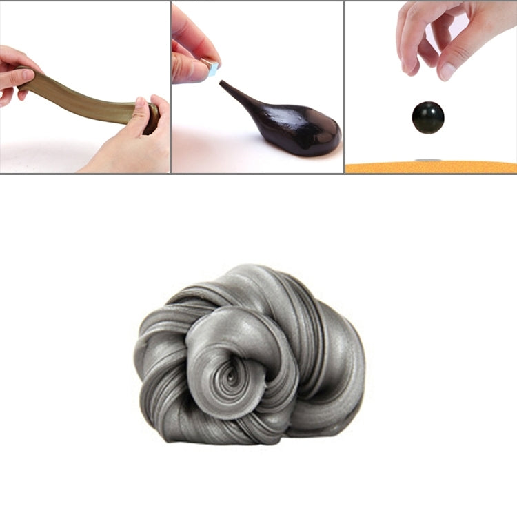 DIY Plasticine Slime Magnetic Rubber Mud Stress Reducer Anti-Anxiety Bouncing Putty Magic Clay Education Toy for Kids and Adults, Small Iron Box Size: 6x2.5cm