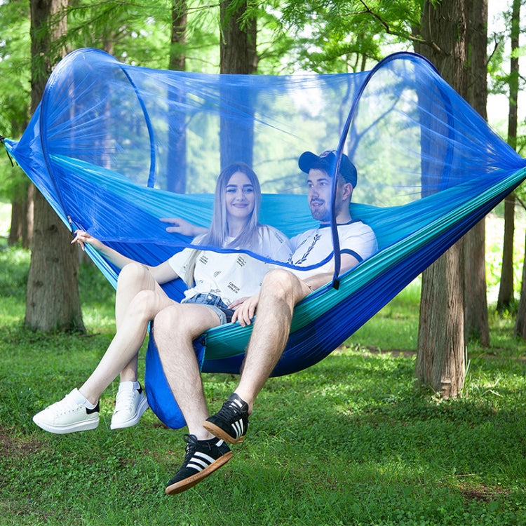 Portable Outdoor Camping Full-automatic Nylon Parachute Hammock with Mosquito Nets, Size : 250 x 120cm, 250x120cm Army Green