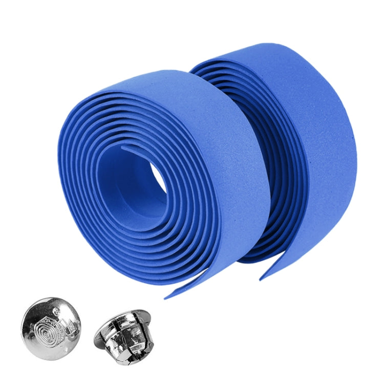 1 Pair Cycling Road Bike Sports Bicycle Cork Handlebar Tape Wrap + 2 Bar Plug, 2m White, 2m Yellow, 2m Black, 2m Green, 2m Blue, 2m Red