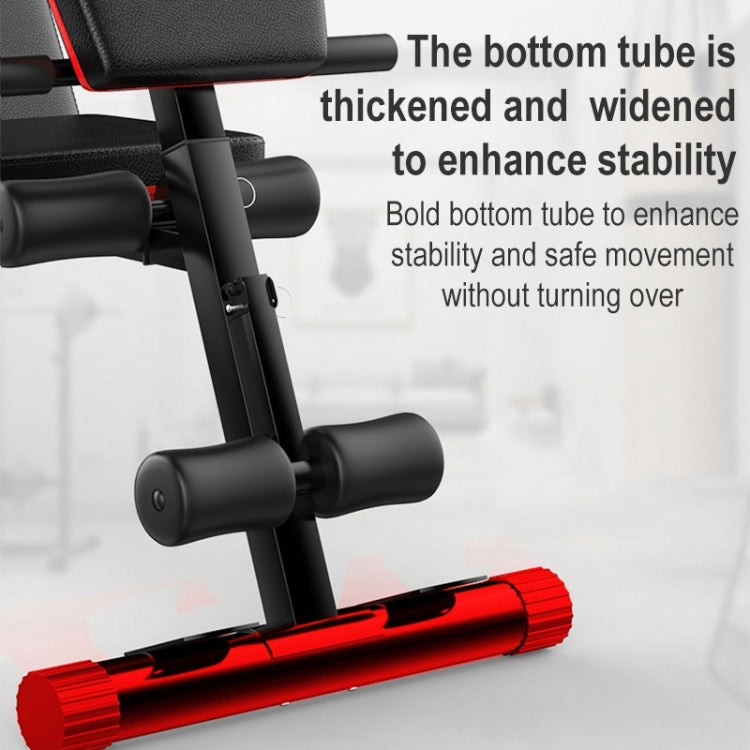 189-3 Premium Edition Household Folding Multifunctional Bold Main Frame Dumbbell Bench Sit-up Bench Weightlifting Bed with Pull Rope & Preacher Curl, Premium Edition