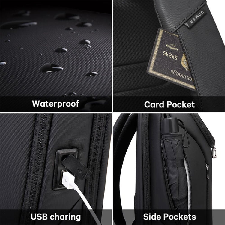 Bange BG-2517 Men Business Backpack with USB Port, Size: 48 x 31 x 16cm, 48 x 31 x 16cm(Grey), 48 x 31 x 16cm(Black)