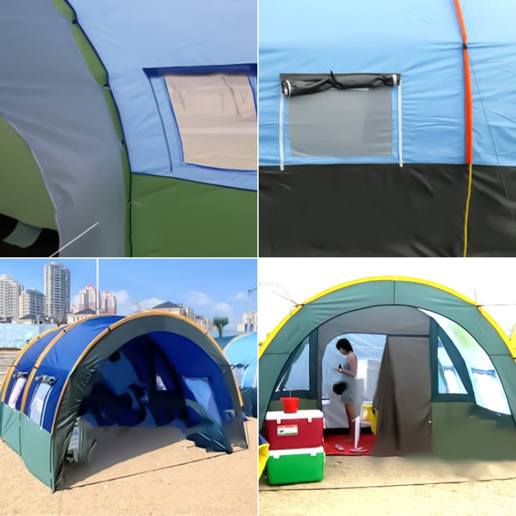KLM-3017 Ultralarge 5-8 Person Double Layer Waterproof Group Camping Tunnel Tent, Size: 480x310x210cm