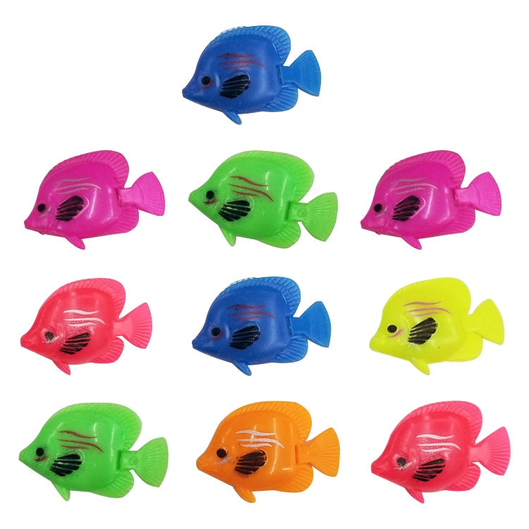 10 PCS Aquarium Articles Decoration Plastic Floating Fish, Size: 5*3cm, Aquarium Fish Decoration