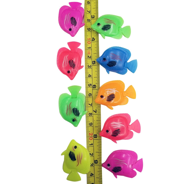 10 PCS Aquarium Articles Decoration Plastic Floating Fish, Size: 5*3cm, Aquarium Fish Decoration