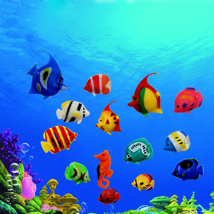 10 PCS Aquarium Articles Decoration Plastic Floating Fish, Size: 5*3cm, Aquarium Fish Decoration