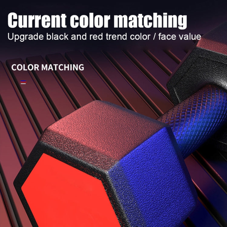 10KG  Household Glue Fitness Hexagon Dumbbells, 10KG