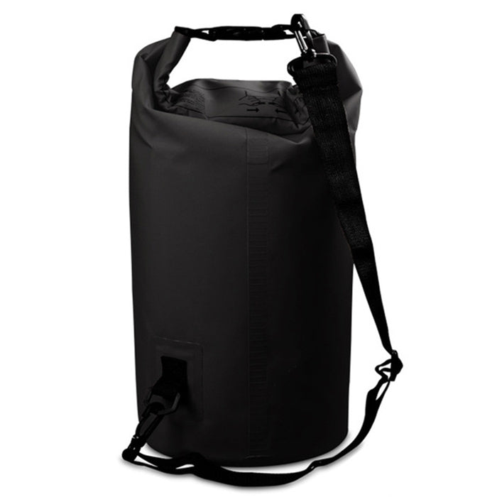 Outdoor Waterproof Double Shoulder Bag Dry Sack PVC Barrel Bag, Capacity: 20L, Capacity: 20L (Orange), Capacity: 20L (Pink), Capacity: 20L (Green), Capacity: 20L (Sky Blue), Capacity: 20L (Yellow), Capacity: 20L (Black), Capacity: 20L (Dark Blue)