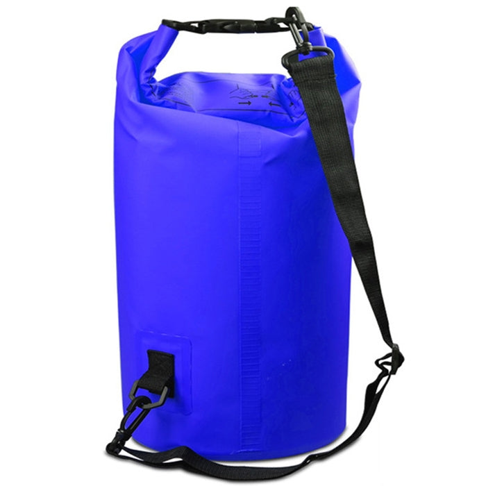 Outdoor Waterproof Double Shoulder Bag Dry Sack PVC Barrel Bag, Capacity: 20L, Capacity: 20L (Orange), Capacity: 20L (Pink), Capacity: 20L (Green), Capacity: 20L (Sky Blue), Capacity: 20L (Yellow), Capacity: 20L (Black), Capacity: 20L (Dark Blue)