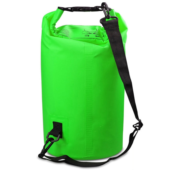 Outdoor Waterproof Double Shoulder Bag Dry Sack PVC Barrel Bag, Capacity: 20L, Capacity: 20L (Orange), Capacity: 20L (Pink), Capacity: 20L (Green), Capacity: 20L (Sky Blue), Capacity: 20L (Yellow), Capacity: 20L (Black), Capacity: 20L (Dark Blue)