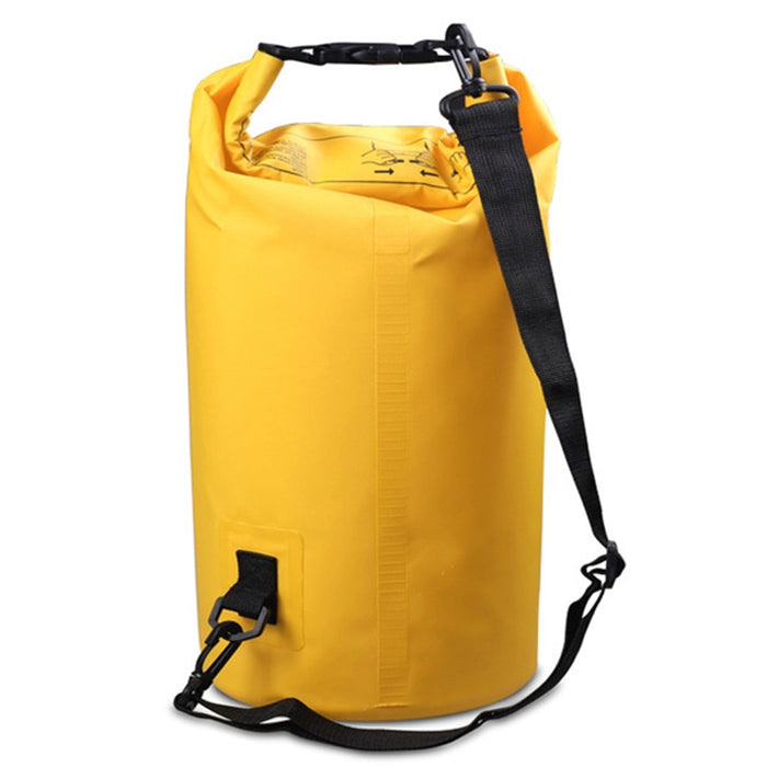 Outdoor Waterproof Double Shoulder Bag Dry Sack PVC Barrel Bag, Capacity: 20L, Capacity: 20L (Orange), Capacity: 20L (Pink), Capacity: 20L (Green), Capacity: 20L (Sky Blue), Capacity: 20L (Yellow), Capacity: 20L (Black), Capacity: 20L (Dark Blue)