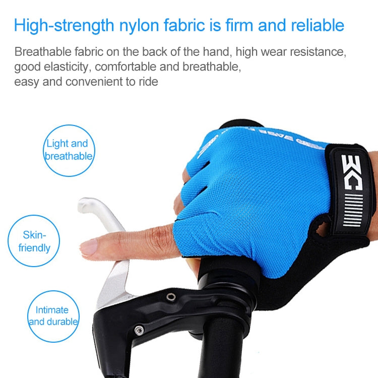BaseCamp BC-204 Bicycle Half Finger Gloves Lycra Fabric Cycling Gloves, Size: L, Size: L