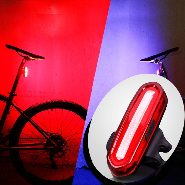AQY-096 IPX4 Detachable USB Rechargeable Dual Color LED Bike Taillight, Blue & Red, White & Red