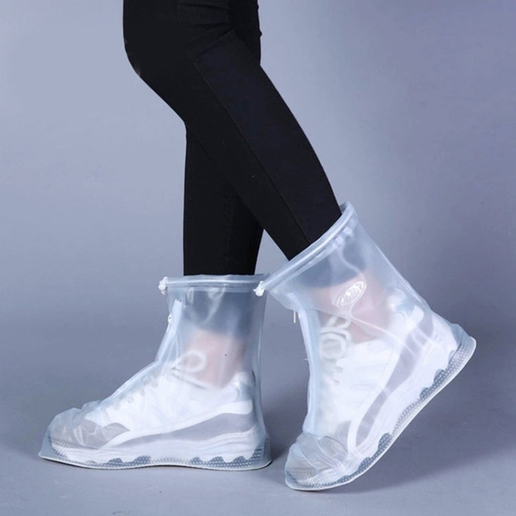 Fashion PVC Non-slip Waterproof Thick-soled Shoe Cover Size: XL, Size: XL