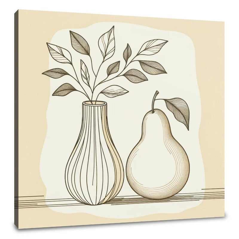 Pear and Vase Serenity Canvas
