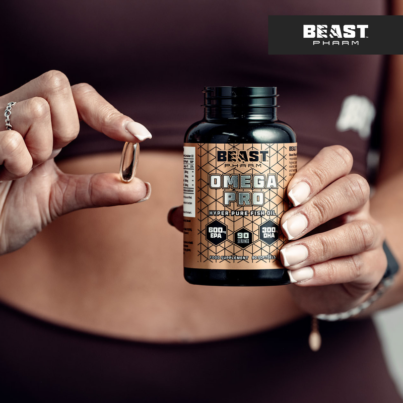 BEAST Omega 3 Pro - Hyper Pure Fish Oil with 600mg EPA & 300mg DHA